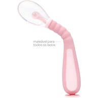 Colher Flexível em Silicone Rosa - Segura, Macia e Ideal para Bebês - imagem 4