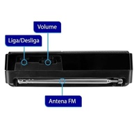 Mini Rádio Portátil Bluetooth com Display Digital: USB, SD e Som de Qualidade! - imagem 5