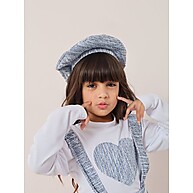 Conjunto 3 Peças para Meninas Estilosas: Salopete, Blusa e Boina - imagem 4