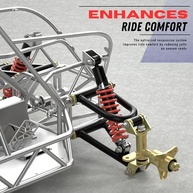 Kit Completo Suspensão Dianteira Quadriciclo: Braços Oscilantes, Amortecedores e Cubos de Roda - imagem 5