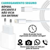 Carregador Turbo 25W USB-C p/ Lightning + Cabo Reforçado - iPhone Rápido e Seguro - imagem 5