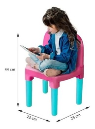 Mesa Infantil Unicórnio com Tampa Removível e Cadeira - Rosa Divertido para Brincar e Aprender - imagem 4