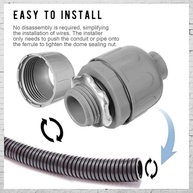 25 Conectores de Conduíte Elétrico 1/2" PVC: Segurança e Durabilidade para sua Casa - imagem 4