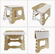 Banqueta Multiuso Dobrável Portátil - Assento Leve e Resistente para Casa, Camping e Eventos (Bege) - imagem 4