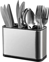 Escorredor Porta Talheres Inox Premium com Drenagem - 4 Divisórias e Design Compacto - imagem 2