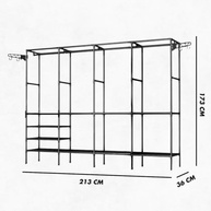 Arara Cabideiro com Sapateira e 10 Prateleiras 4 Colunas – Organize seu Closet com Estilo e Praticidade - imagem 3