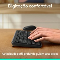 Combo Teclado e Mouse Sem Fio Logitech MK250 Bluetooth: Conectividade Rápida e Conforto Total - imagem 5