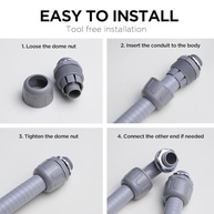 25 Conectores de Conduíte Elétrico 1/2" PVC: Segurança e Durabilidade para sua Casa - imagem 5