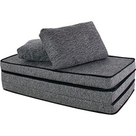 Puff Colchonete Dobrável 3 em 1 com Travesseiro - Sofá Cama Confortável e Versátil para Casa e Viagem - imagem 2