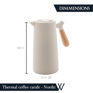 Garrafa Térmica Nórdica 1L com Cabo de Madeira - Estilo e Conforto para Café e Chá - imagem 4