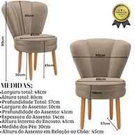 Poltrona de Recepção em Veludo Cappuccino - Estilo Moderno e Conforto Premium - imagem 4