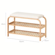 Sapateira em Bambu com Banco Estofado 70cm | Organize com Estilo e Conforto - imagem 4