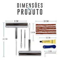 Kit Reparo Pneu Universal Maleta Ferramentas para Moto, Carro e Bike - Conserto Rápido - imagem 3