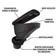 Apoio de Braço Premium Courvin Preto para Nissan Versa (Todos os Modelos) - Conforto e Estilo - imagem 4