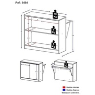 Balcão Bancada Multiuso Madeirado 106x92cm | Ideal para Cozinha, Sala e Divisória - imagem 5