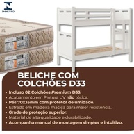 Beliche Barreto Vira Duas Camas com 2 Colchões D33 Gold - Solução Inteligente para Espaço e Conforto - imagem 4