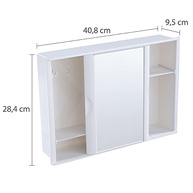 Armário de Banheiro Astra 28.4x40.8x9.5 cm com Porta de Correr – Design Moderno e Prático - imagem 4