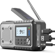 Rádio de Emergência SIYEGK 5000mAh: Energia Solar, Manivela e Alerta NOAA para Segurança e Lazer - imagem 1