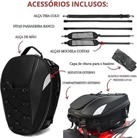 Mochila Baslu para Capacete de Moto: Impermeável, 37L, Confortável e Segura - imagem 3