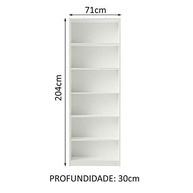 Estante Livreiro Madesa 6908 com 6 Nichos – Design Moderno e Organização Inteligente - imagem 4