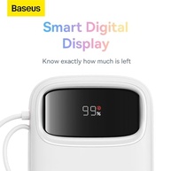Power Bank Baseus 10000mAh: Carregador Rápido Portátil com Display LED e Cabos Integrados (USB-C e iOS) - imagem 5