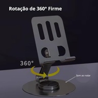 Suporte de Celular e Tablet em Alumínio Premium: Ajustável, Rotativo 360° e Dobrável - imagem 4