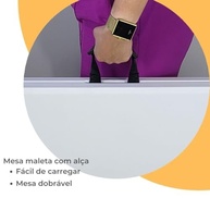 Mesa Dobrável em Maleta 1,80m - Resistente e Portátil para Casa, Jardim e Camping - imagem 5