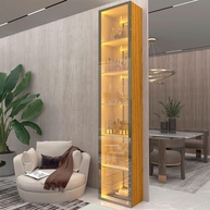 Cristaleira com Espelho e Led Reflecta Luminare 100% MDF - Design Moderno e Iluminação Ambiente - imagem 1