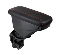 Apoio de Braço Courvin Preto com Costura Vermelha para Fiat Argo, Cronos e Strada - Conforto e Estilo! - imagem 2