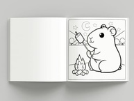 Livro de Colorir Adulto Cute & Comfy: Capivaras e Amigos - Relaxamento e Criatividade - imagem 4