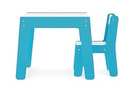 Conjunto Mesa e Cadeira Infantil Azul Junges - Design Seguro e Ecológico - imagem 4