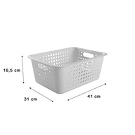 Cesta Organizadora G em Branco - Resistente e Versátil para Casa e Escritório - imagem 3