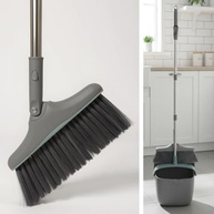 Kit Vassoura e Pá Ajustável 2in1 com Sistema de Limpeza Automático e Suporte de Parede - imagem 4