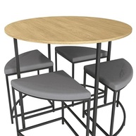 Mesa de Jantar 4 Lugares em Freijó e Preto - Design Moderno e Resistente - imagem 5