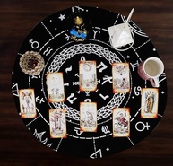 Pano de Altar 12 Constelações - 18x18 - Tecido Sagrado para Wicca, Bruxaria e Espiritualidade - imagem 2
