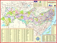 Mapa Gigante do Estado de Pernambuco - Detalhado e em Português - imagem 2