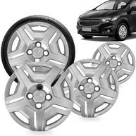 Kit 4 Calotas Aro 14 Prata Grid para Onix e Prisma (14-18) - Estilo e Proteção - imagem 1