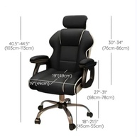 Cadeira Gamer Presidencial Reclinável com Estofamento em Espuma de Alta Densidade - Preto e Branco - imagem 3