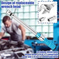 Chave de Torque Ajustável 5-60 Nm com Cabeça Mutável e Extremidade Aberta 30mm - Precisão Profissional - imagem 5
