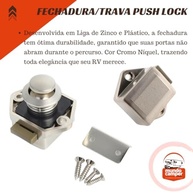 Fechadura Trava Push Lock Click: Segurança e Estilo para seu Motorhome, Barco ou Móveis! - imagem 4
