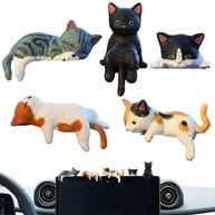 5 Peças Mini Enfeite de Gato Fofo em Resina - Decoração Animada para Casa e Carro - imagem 1