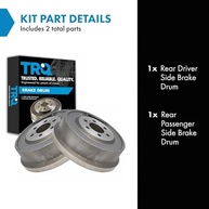 Conjunto Tambor de Freio Traseiro TRQ para Dodge Dakota e Durango - Segurança e Desempenho Garantidos - imagem 3