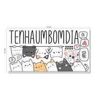 Adesivo Decorativo Infantil Gatos Lavável e Seguro - Ideal para Quarto de Bebê e Crianças - imagem 3