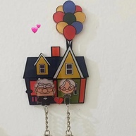 Porta-Chaves de Casal Velho Desenho Animado - Pingente Acrílico para Geladeira e Decoração - imagem 3