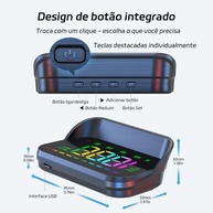 HUD M23 Universal para Carro: Projeção de Velocidade, GPS e Segurança Inteligente - imagem 3