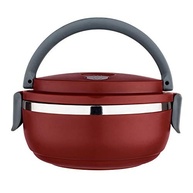 Euro Home - Marmita Dupla Lunch Box Vermelha 1,4L com Alça e Vedação | Ideal para Refeições Saudáveis - imagem 5