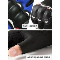 Luva Meio Dedo IMAGEMTECH: Proteção e Conforto para Motociclistas, Ciclistas e Esportes - imagem 4