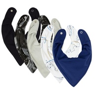 Kit 5 Babadores Bandana Bebê Impermeável Tripla Proteção - Malha Respirável e Forro Impermeável - imagem 1