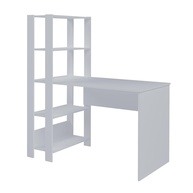 Escrivaninha com Estante Lateral MATCH Branco – Design Moderno e Funcionalidade Inteligente - imagem 1