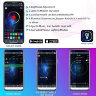 Kit 8 Luzes de Rock LED RGB para Carro e Caminhão YUGUANG - Controle App, Sincronização Musical e IP68 - imagem 5